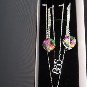 Multicolor Swarovski Crystal & SterSilver Set